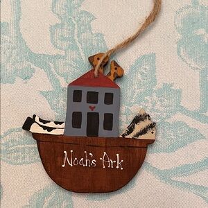 Hand Made Wood Noah’s Ark Ornament